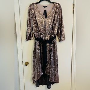 Formal Lane Bryant Sequin Dress- Rose Gold